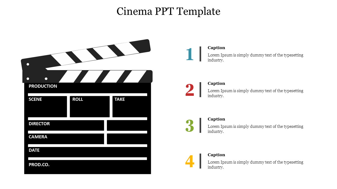 Editable Cinema PPT Template