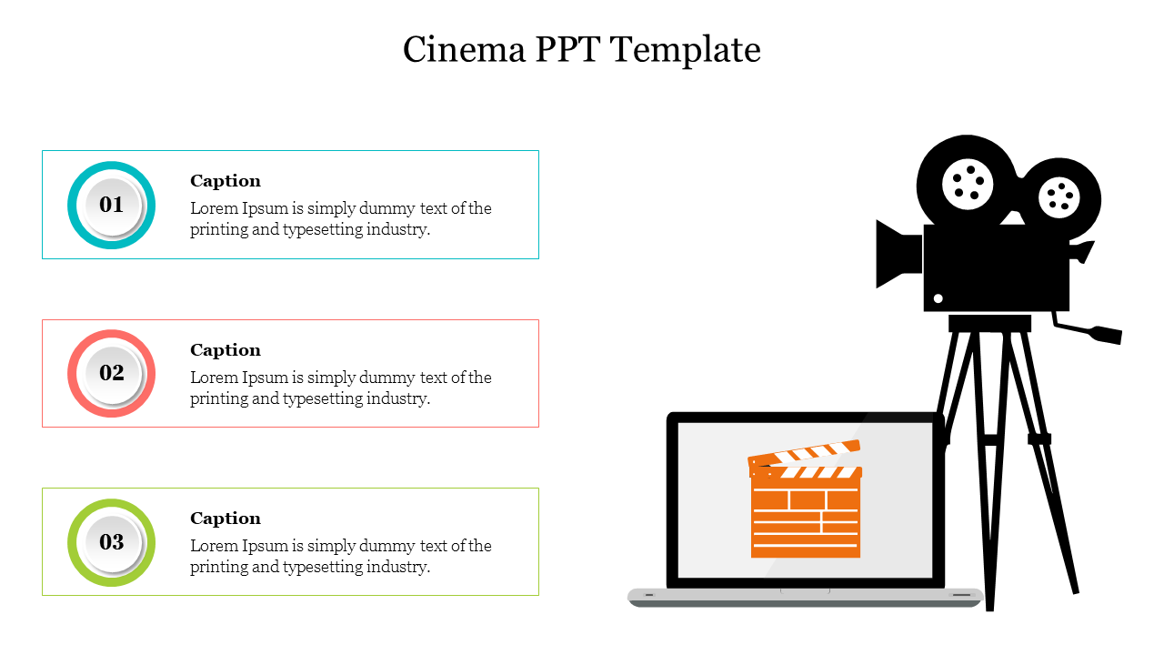 Creative Cinema PPT Template Slide