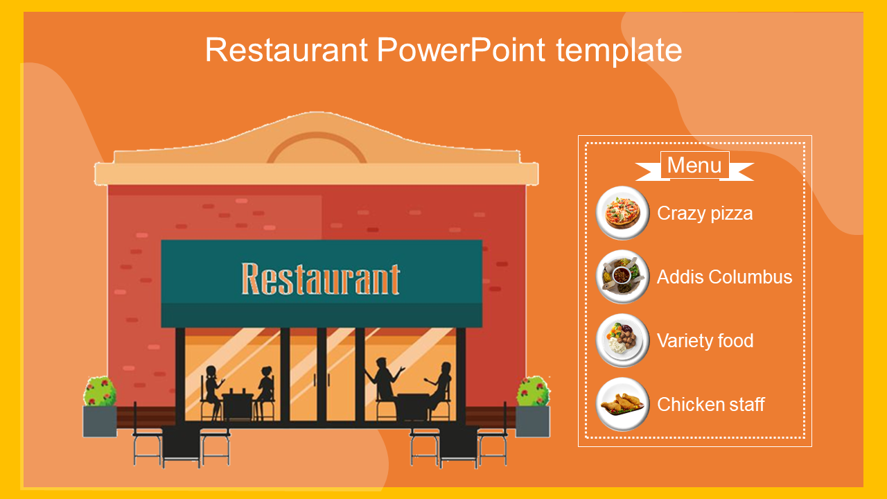 Attractive Restaurant PowerPoint Template Presentation