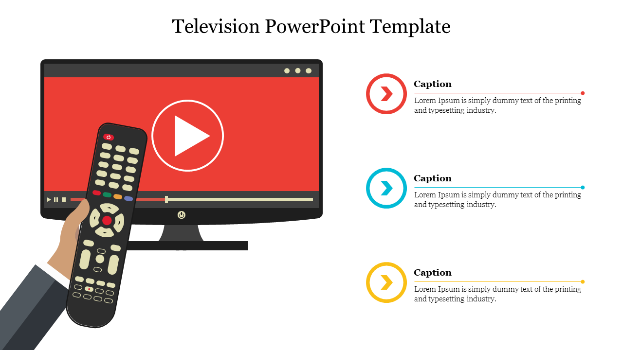 Attractive Television PowerPoint Template With Smart TV