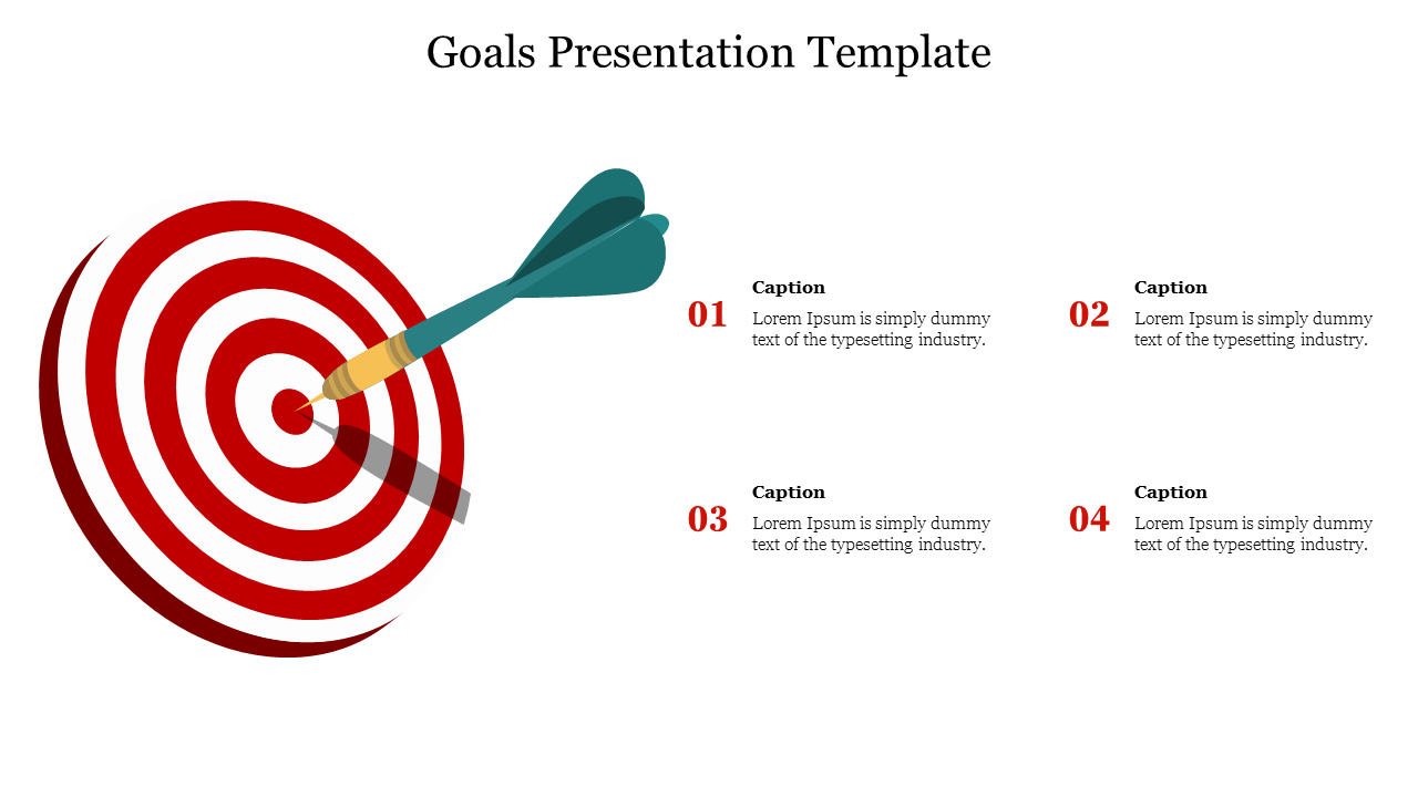 Editable Goals Presentation Template Presentation