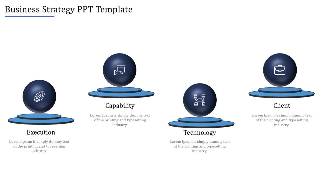 Free - Corporate Business Strategy PPT Template Blue Version
