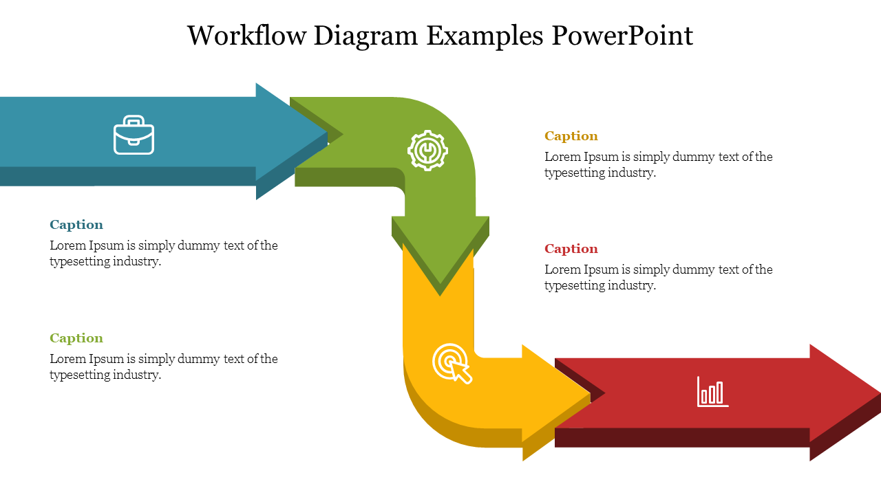 Workflow Diagram Examples PowerPoint Template Slide