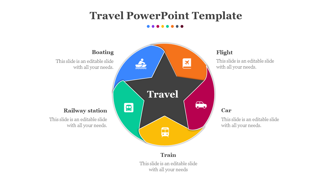 Free -  Travel PowerPoint And Google Slides With Vehicle Icons