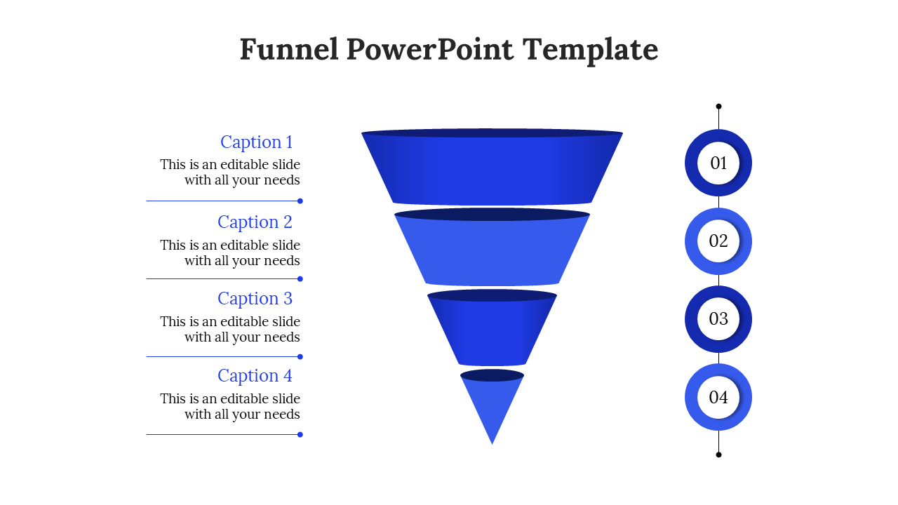 Funnel PowerPoint Template-4-Blue