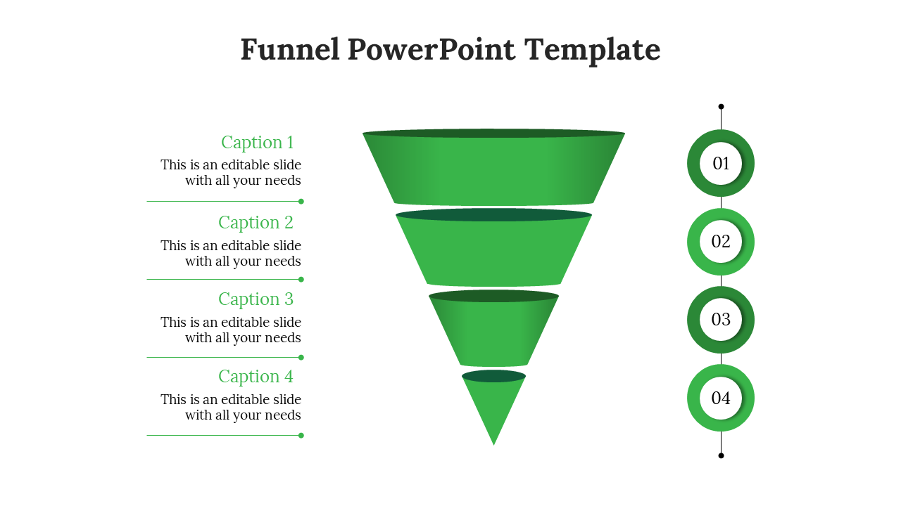 Funnel PowerPoint Template-4-Green