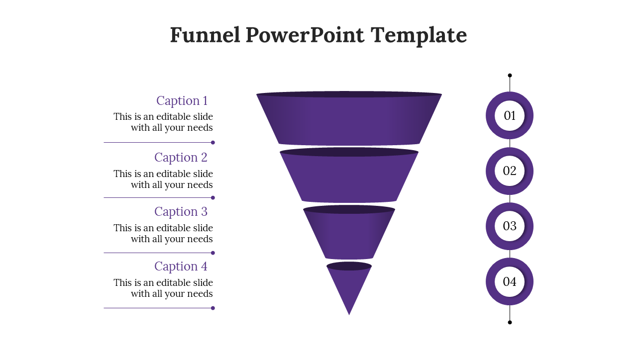 Purple Funnel Infographic PowerPoint And Google Slides