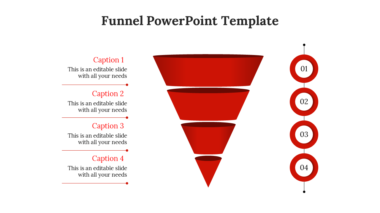 Funnel PowerPoint Template-4-Red