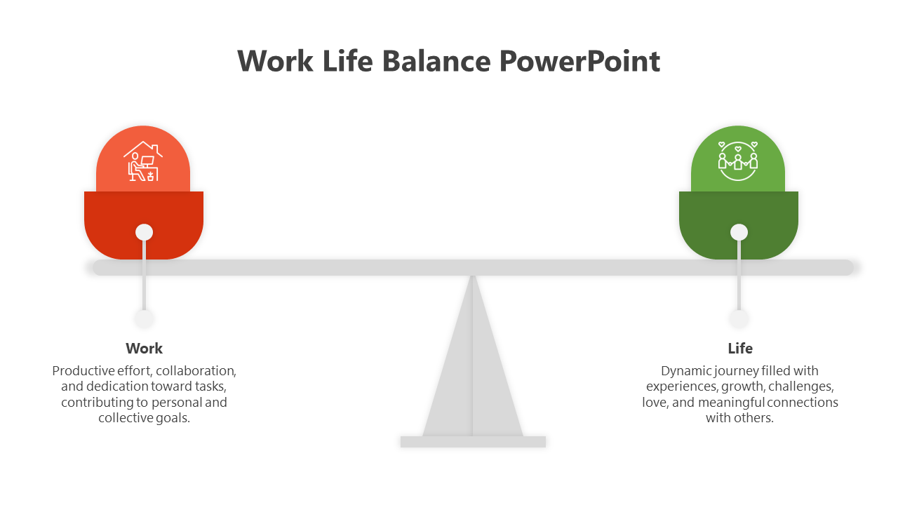 Attractive Work Life Balance PPT And Google Slides Template