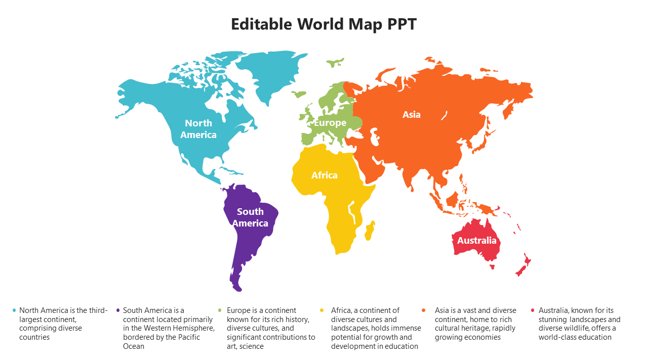 Editable world Map PPT