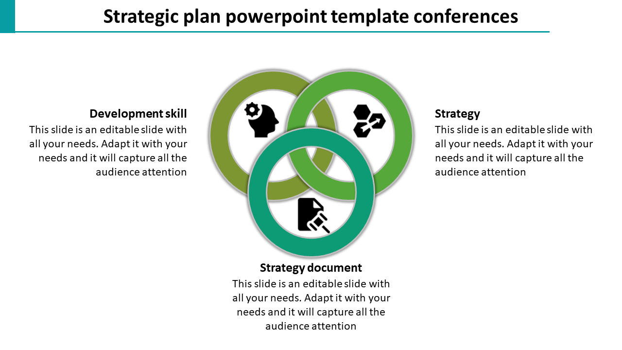 Strategic Plan PowerPoint Template With Venn Diagram Model Inside Strategy Document Template Powerpoint