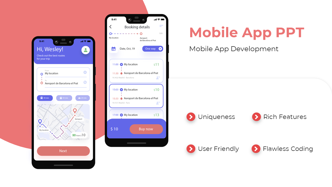 Creative Mobile App PPT And Google Slides Template
