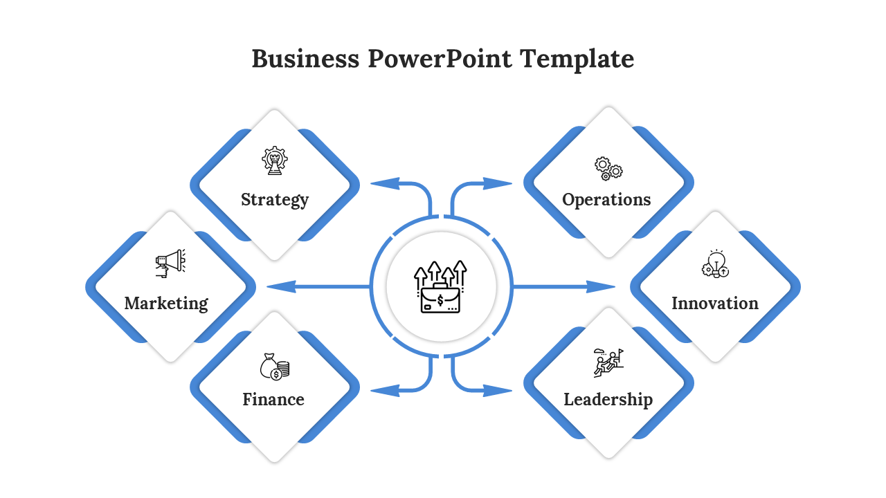 Templates PowerPoint Business-Blue