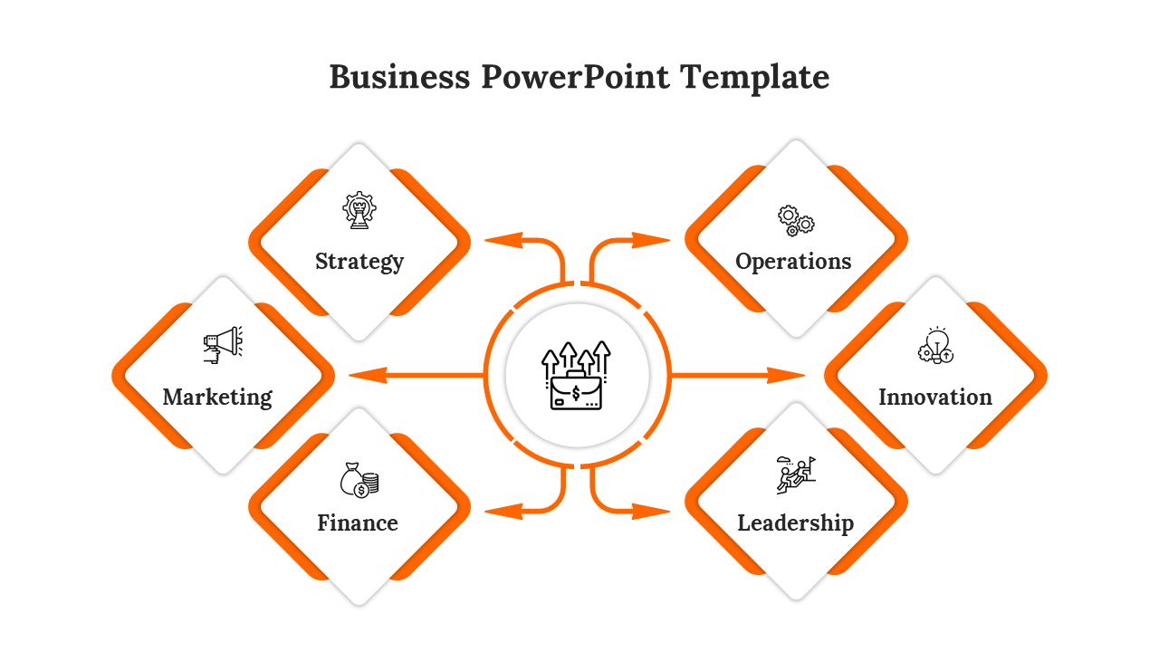 Templates PowerPoint Business-Orange