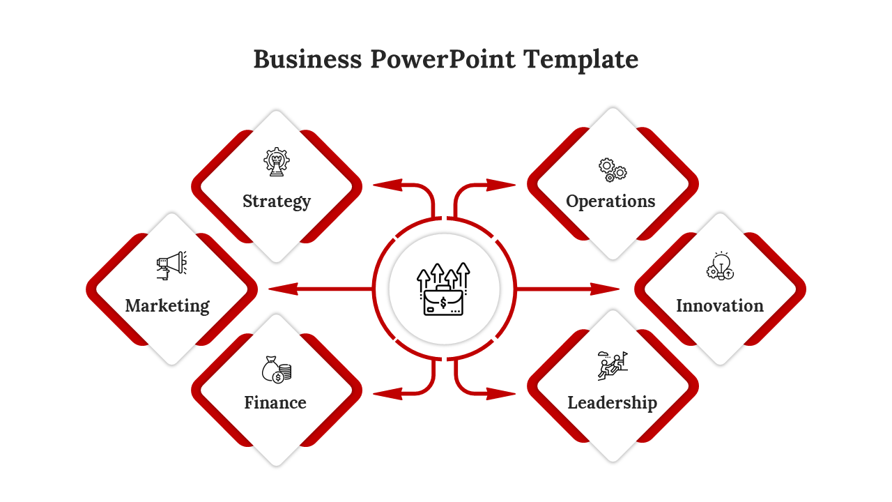 Templates PowerPoint Business-Red