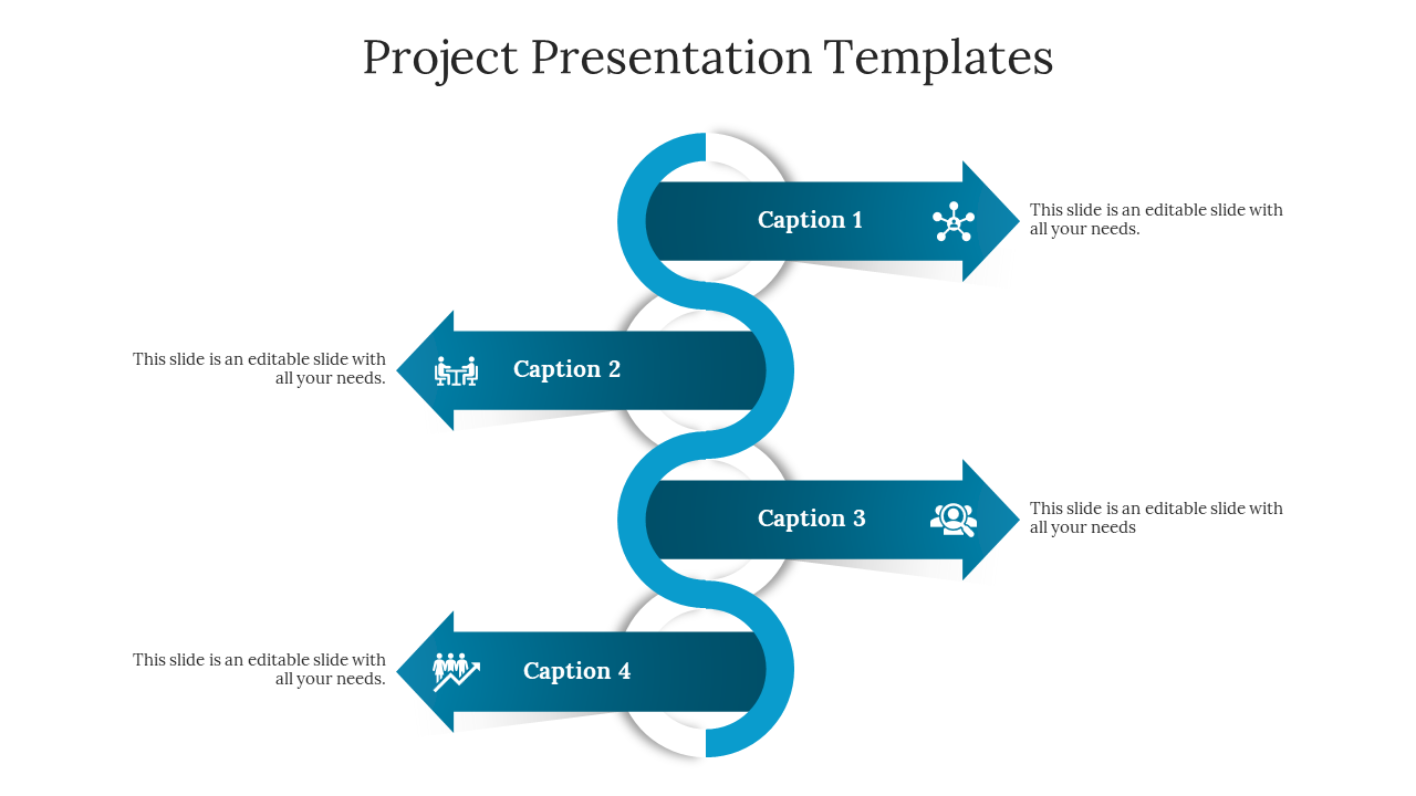 Best Project PPT Presentation Template - Blue Theme