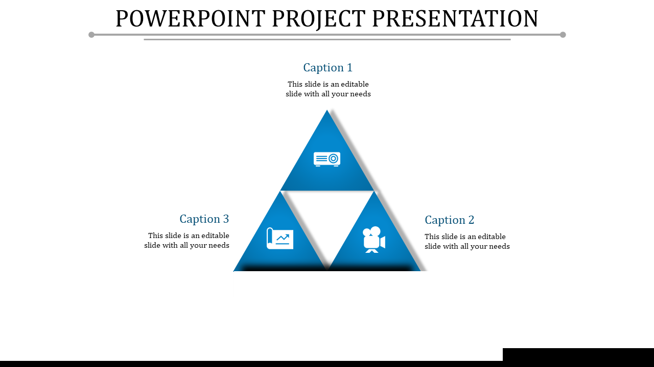 Blue triangle diagram with three labeled sections and white icons, placed against a white background.