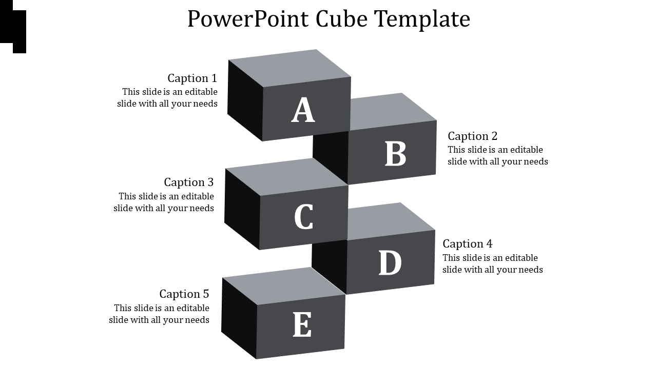 PowerPoint Cube Template-Gray-5