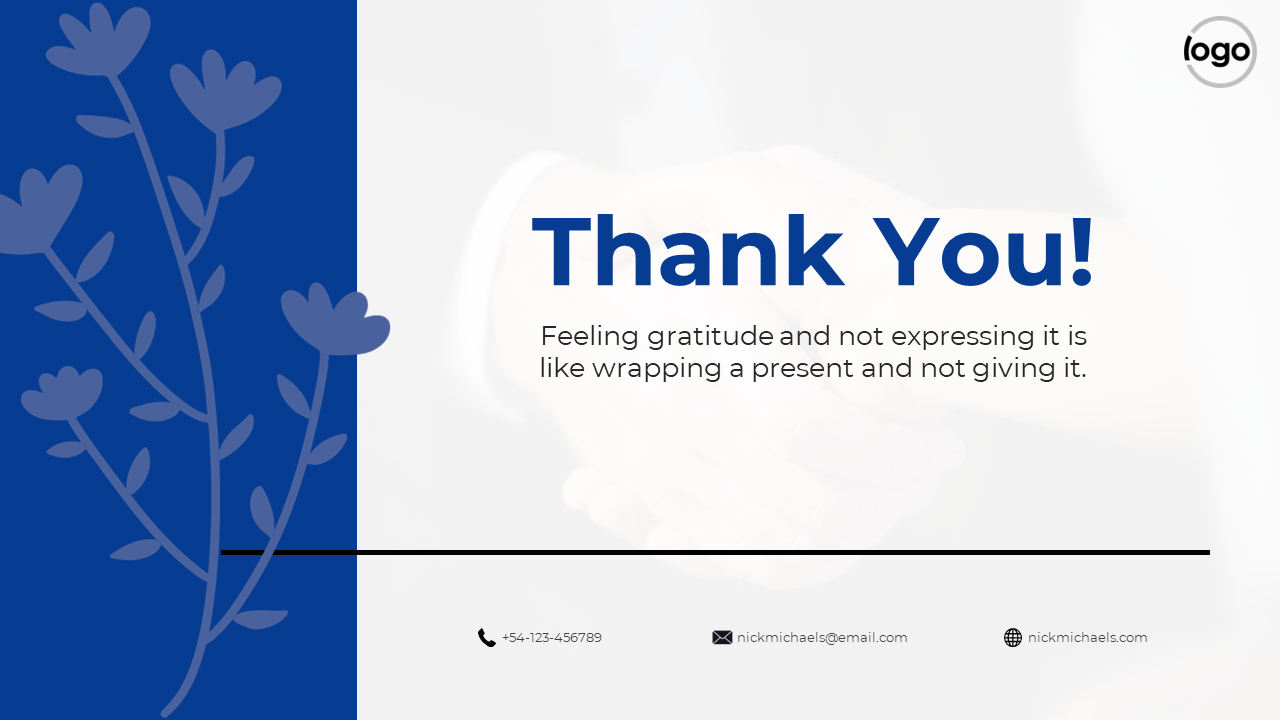 Professional Thank You For PPT And Google Slides Template