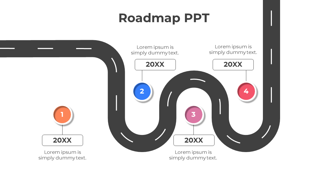 Easily Editable Roadmap PPT And Google Slides Template