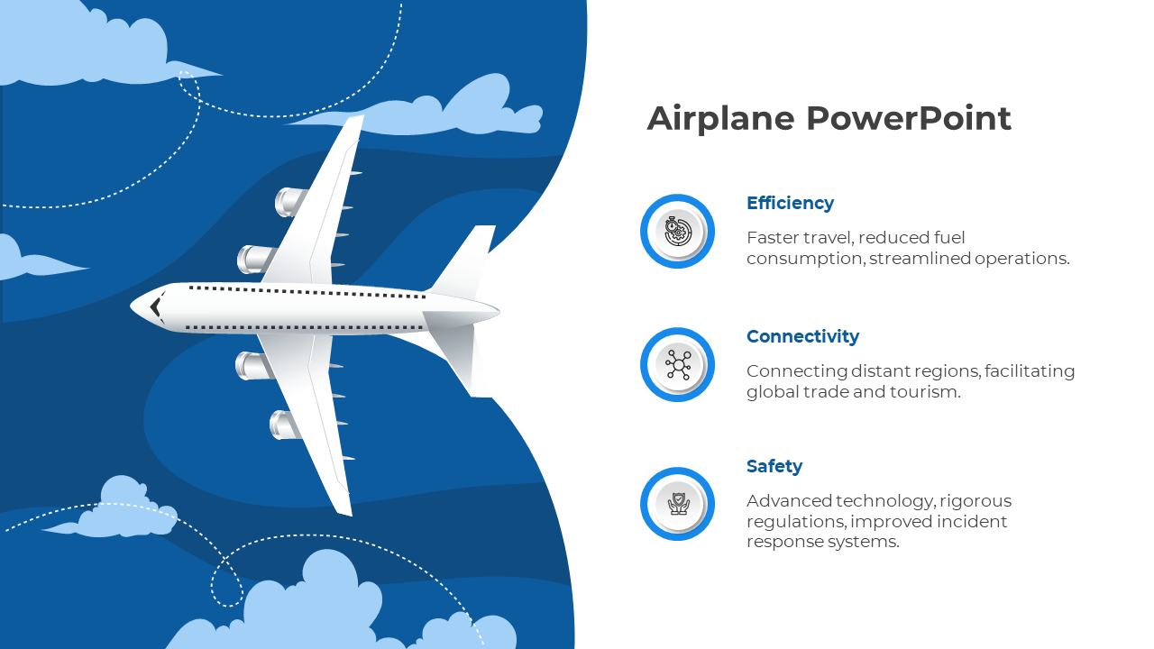 Easy To Use Airplane PowerPoint And Google Slides Template