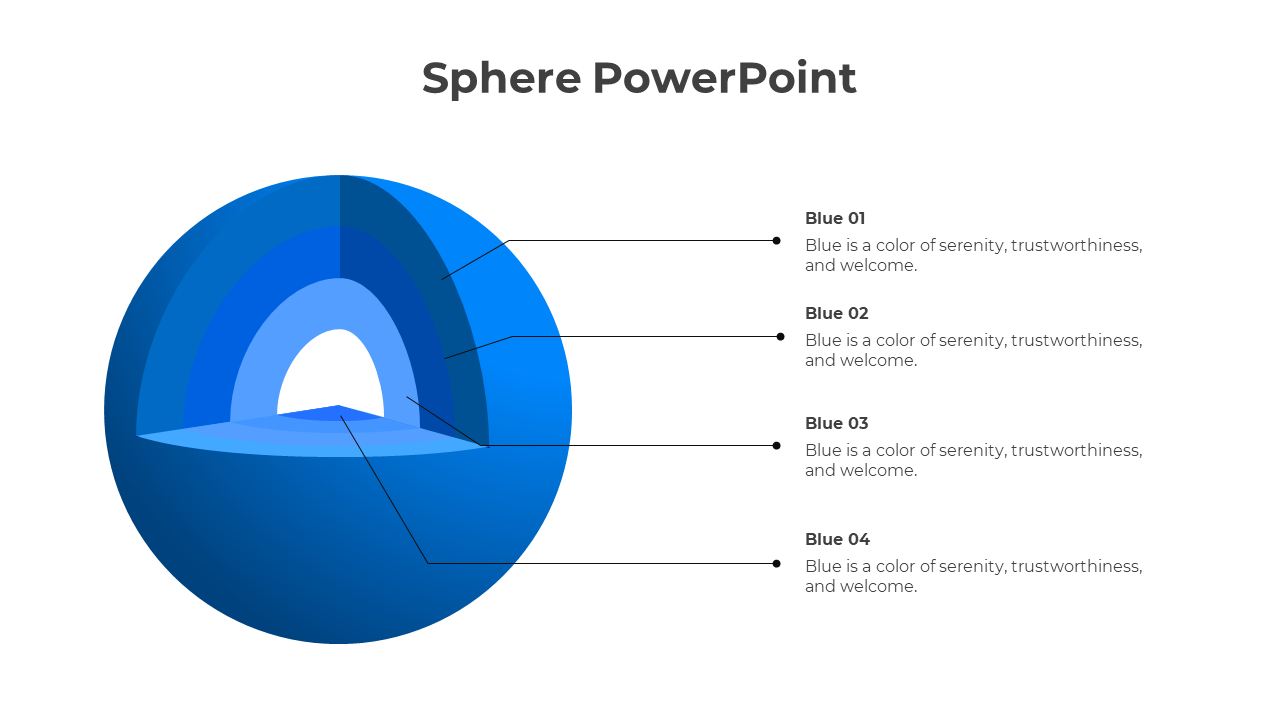 Sphere PowerPoint Template-Blue