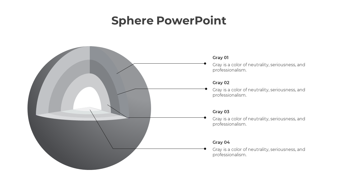 Sphere PowerPoint Template-Gray