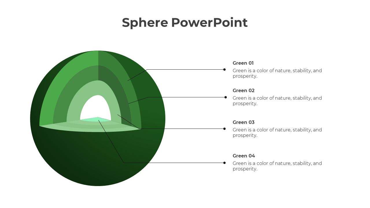 Sphere PowerPoint Template-Green