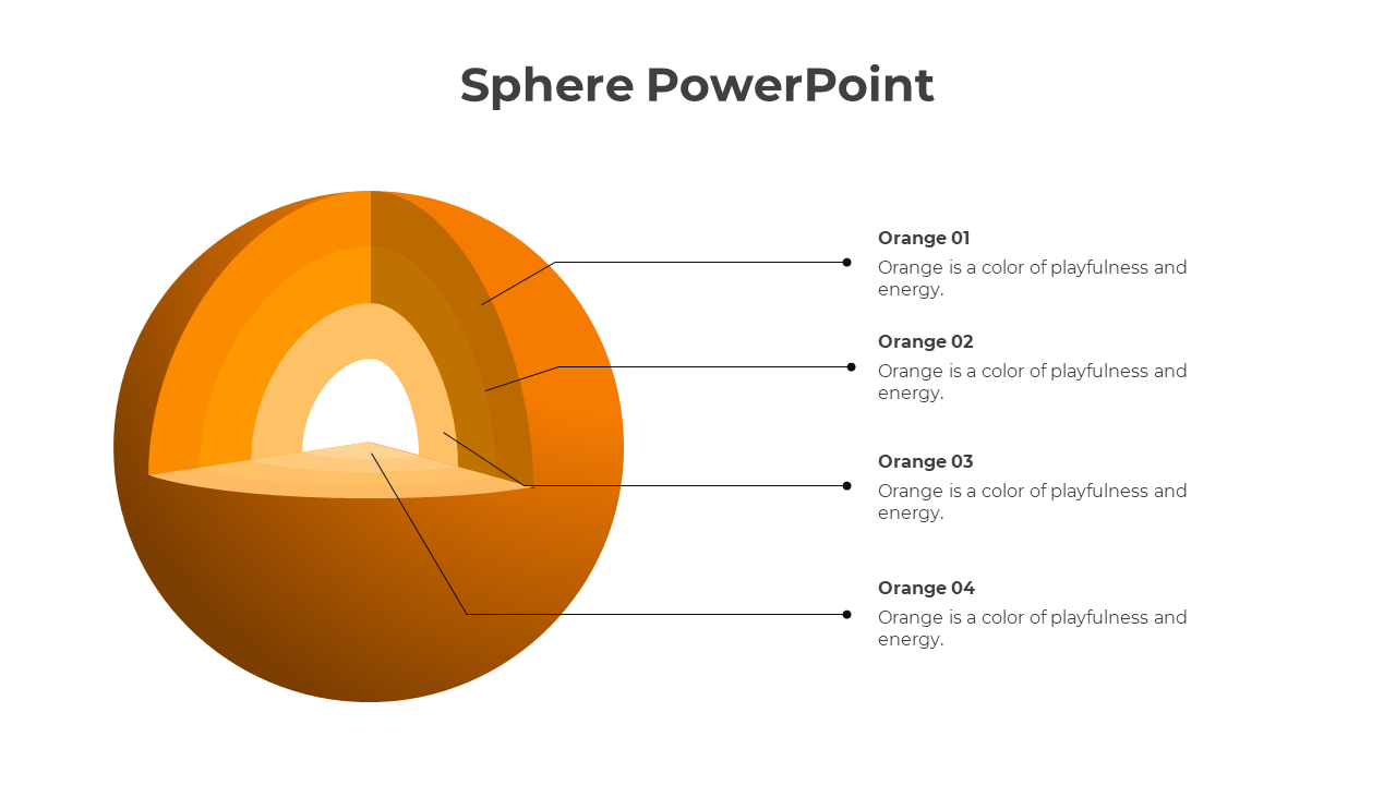 Sphere PowerPoint Template-Orange