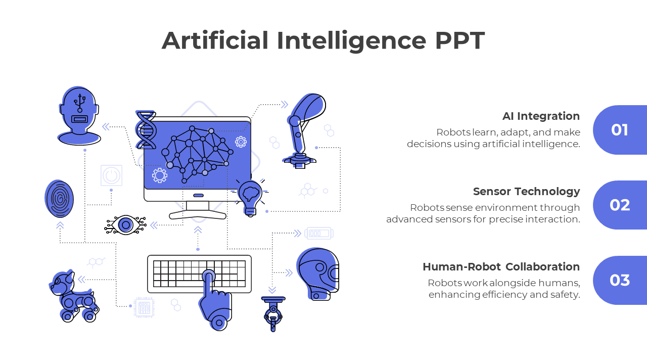 Artificial Intelligence PPT And Google Slides With Purple