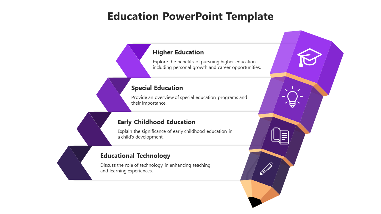 Education PowerPoint Template-Purple