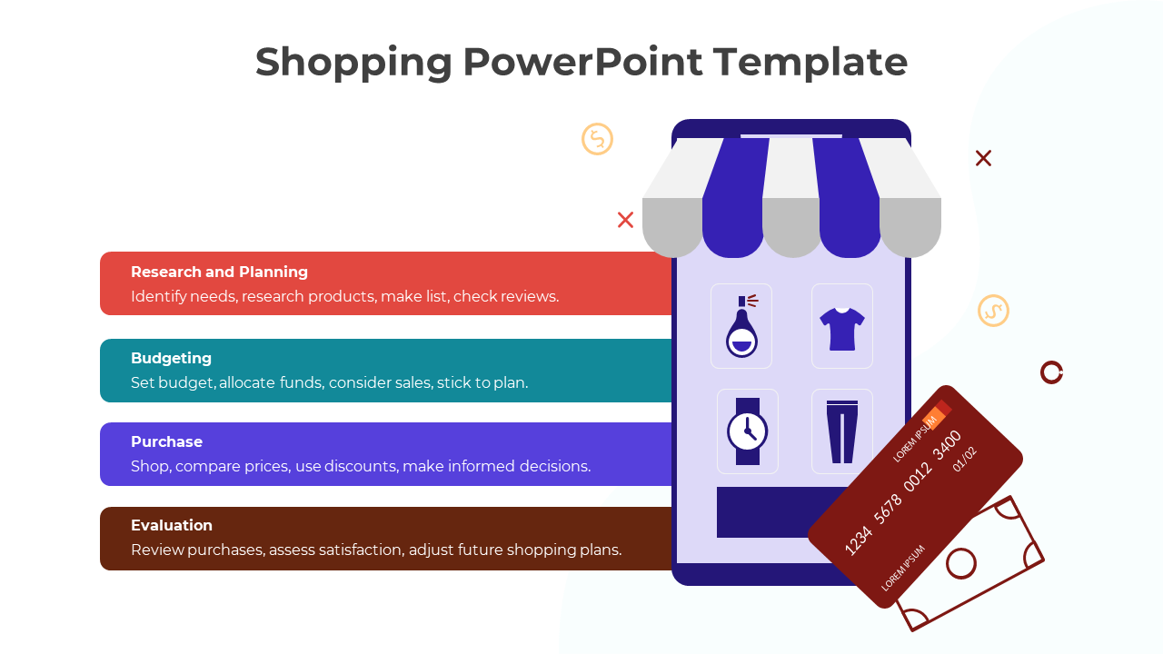 Shopping PowerPoint Template-Multicolor