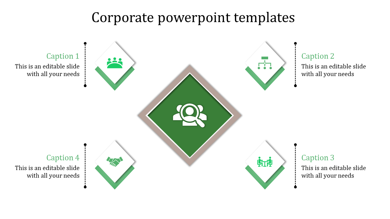 A Four Node Corporate PowerPoint Template Design