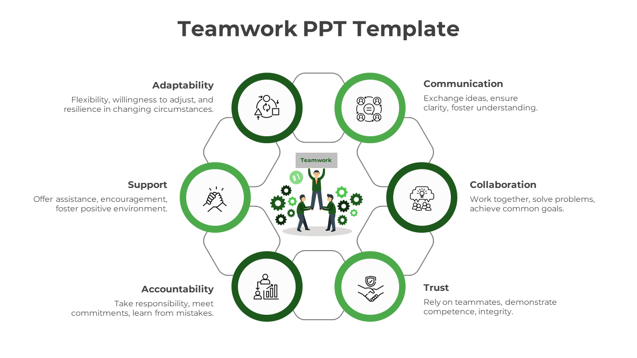 Teamwork PPT Template-Green