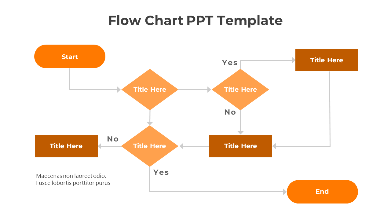 Flow Chart PPT Template-Orange