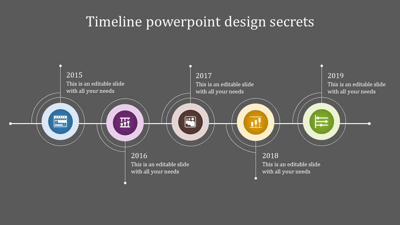PowerPoint Presentation with Timeline for Detailed Planning