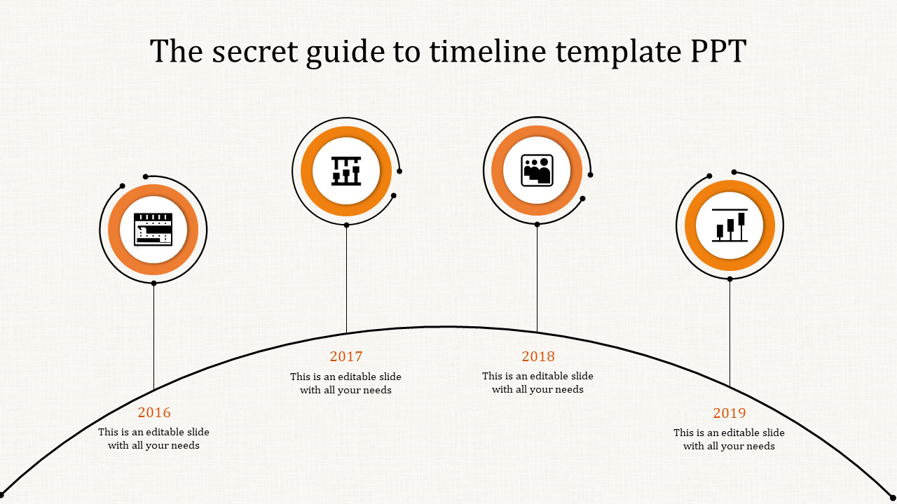 Timeline PowerPoint Slide Template for Structured Projects