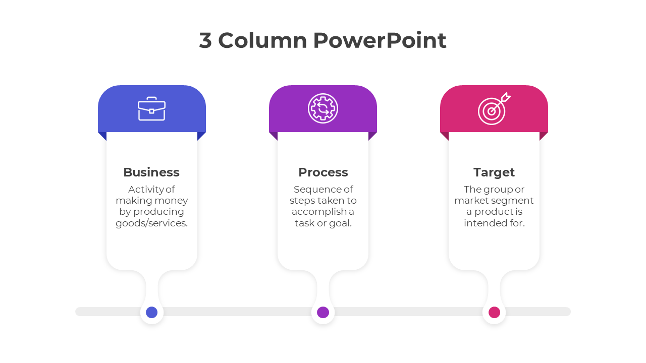 Free - Editable 3 Column PowerPoint And Google Slides Template