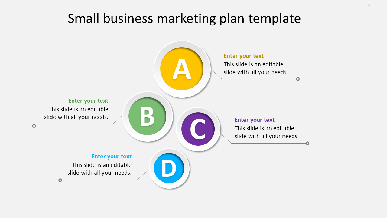 Small Business Marketing Plan Template PowerPoint Slide With Regard To Marketing Plan For Small Business Template