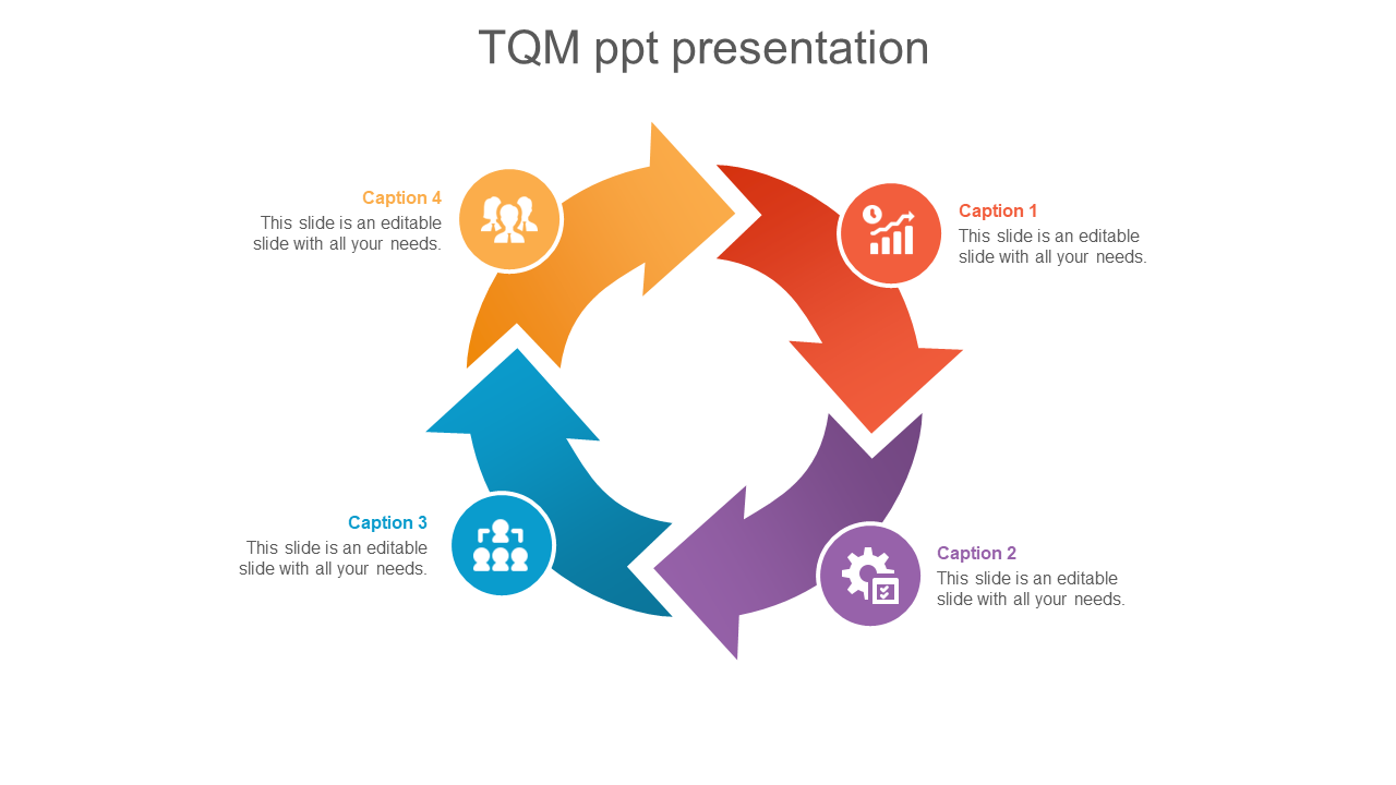 Customized TQM PPT Presentation Design In Circular Model