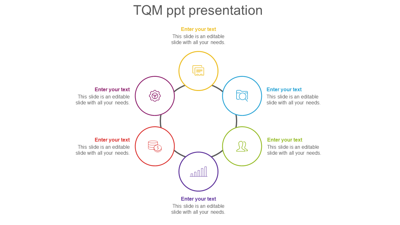 Multicolor TQM PPT Presentation Slide Template Designs