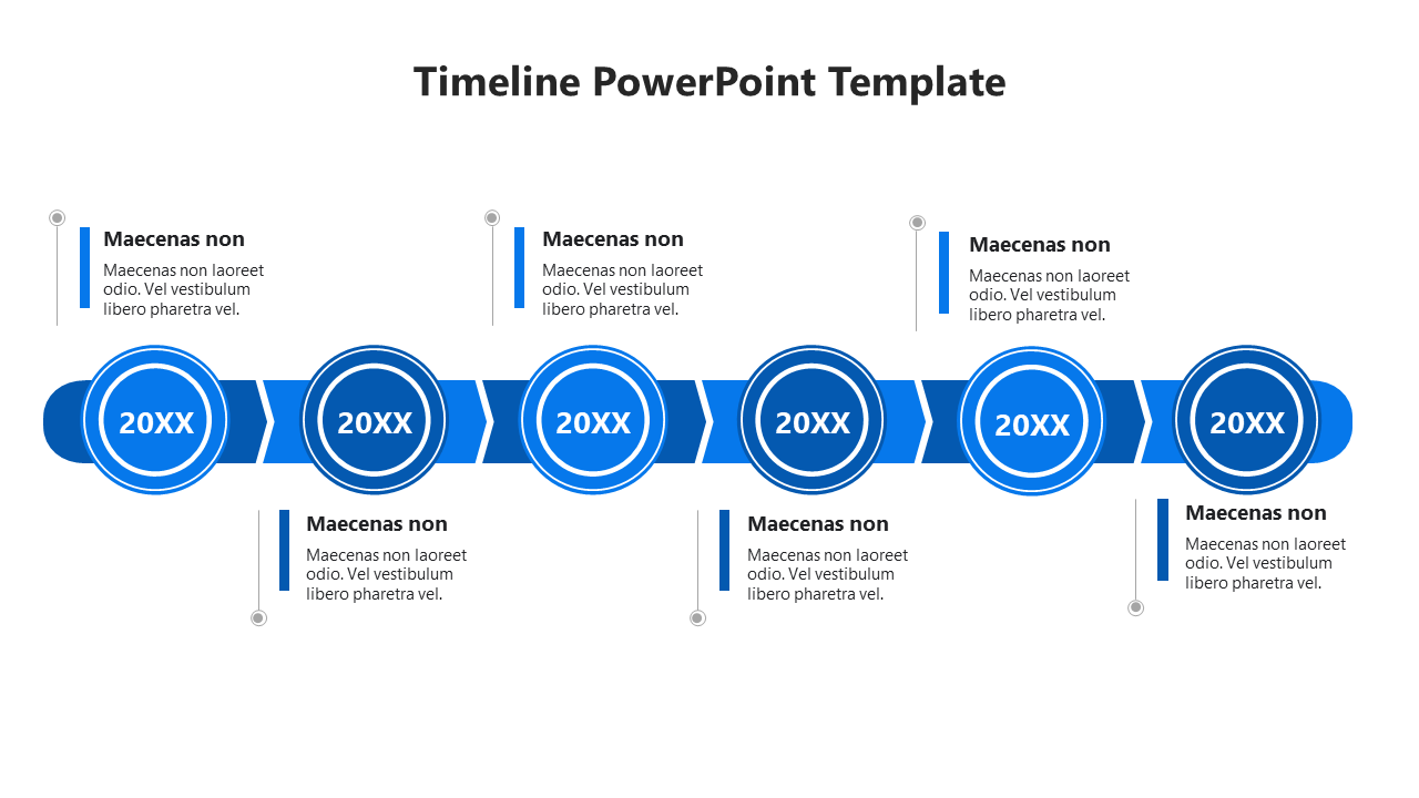 Free - Imaginative Flat Timeline PowerPoint And Google Slides