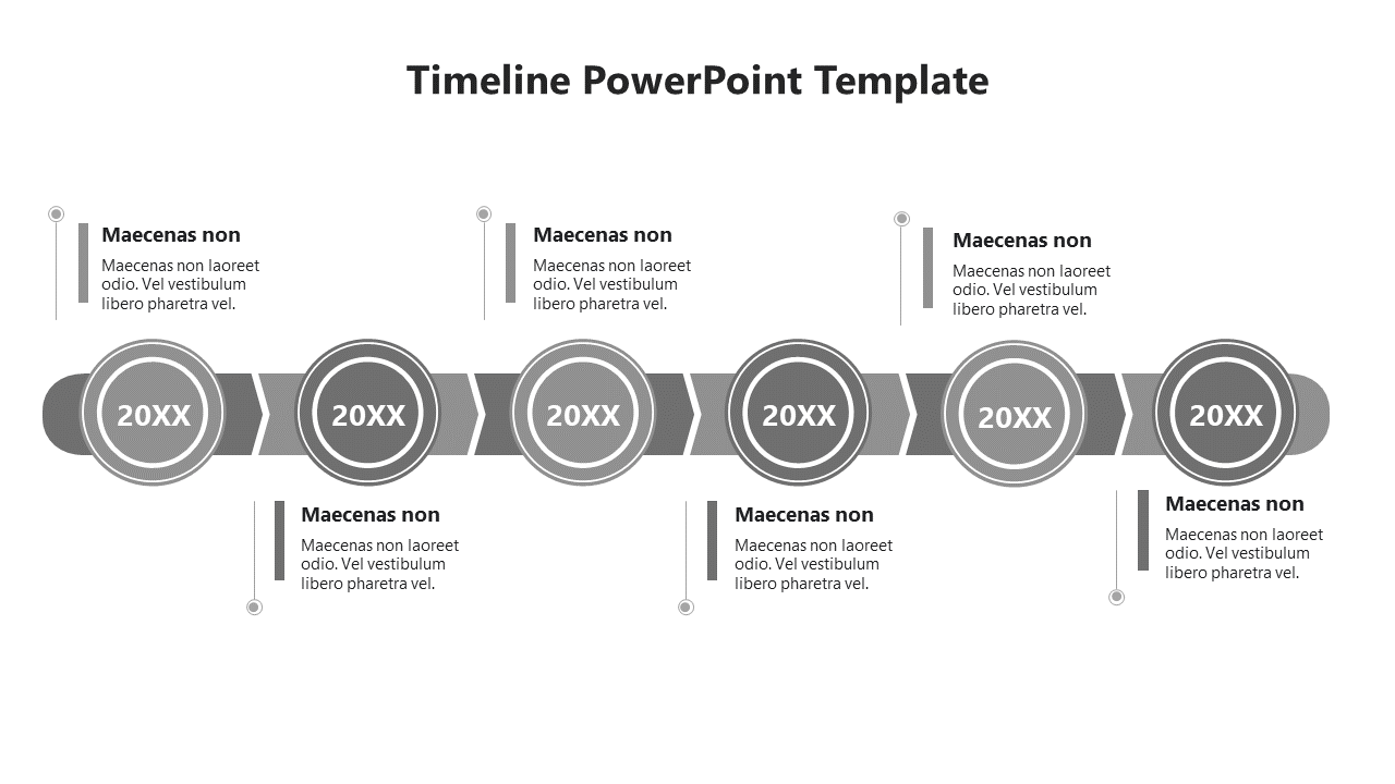 Free - Striking Flat Timeline PowerPoint And Google Slides