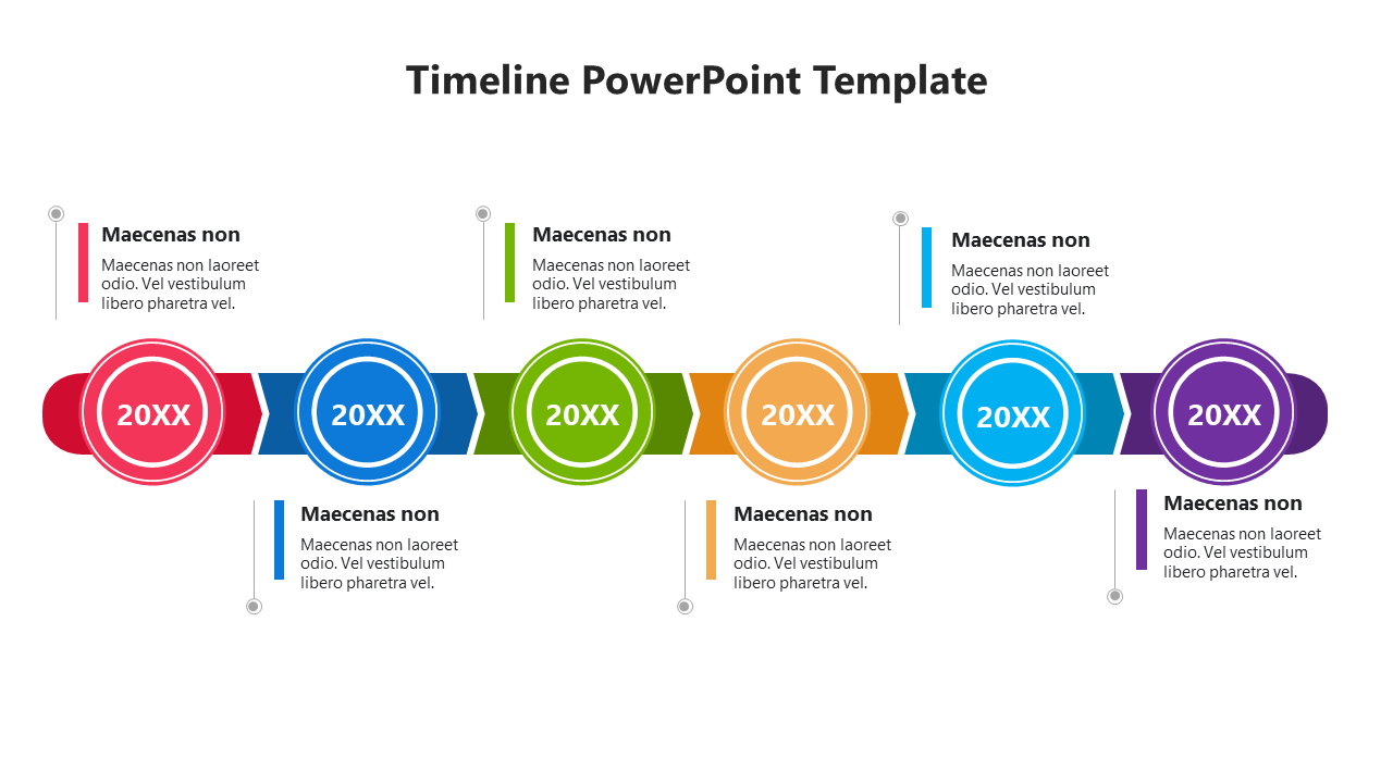 Free - Affordable Flat Timeline PowerPoint And Google Slides