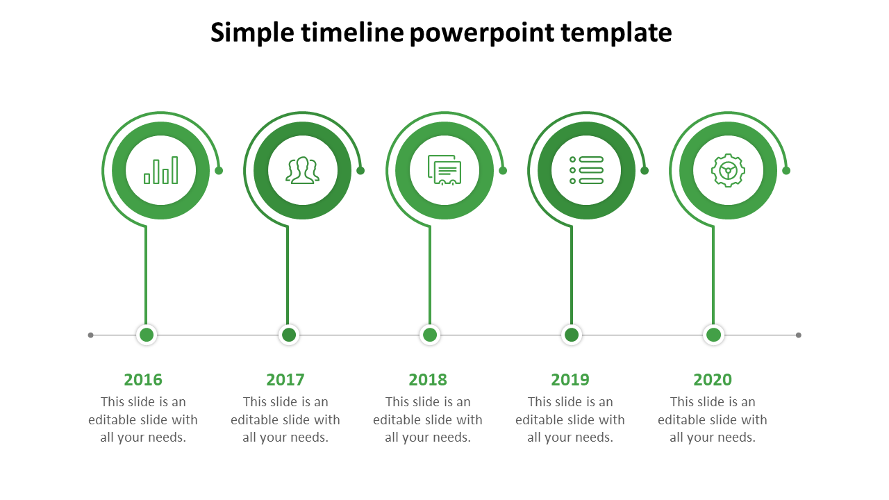 Simple Timeline PowerPoint Template Model Presentation
