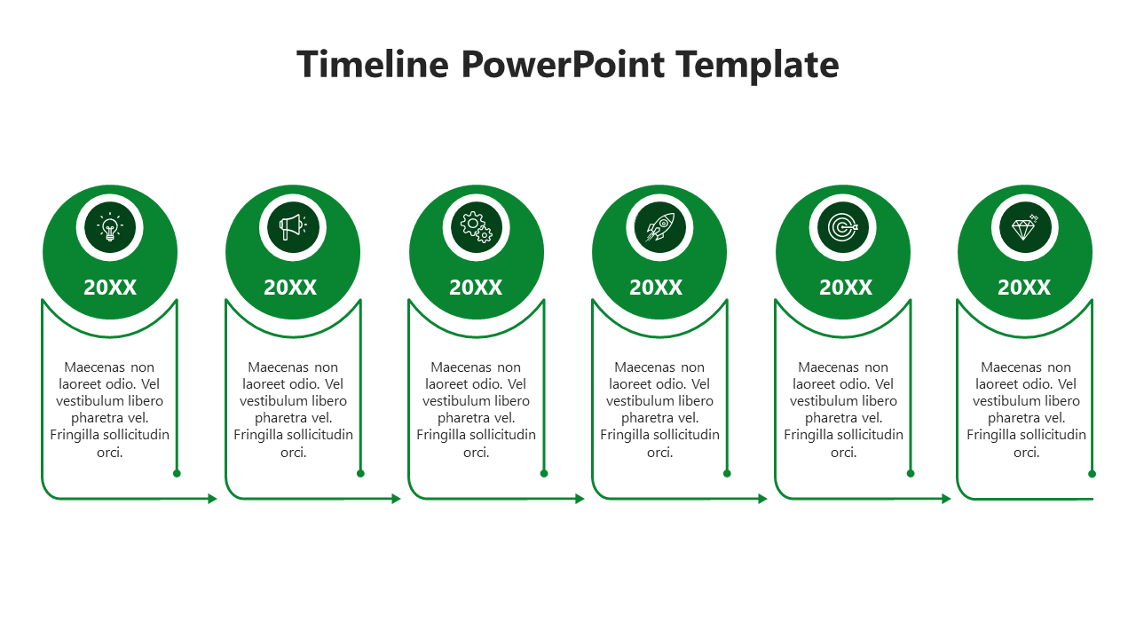 PowerPoint Timeline Template-Green