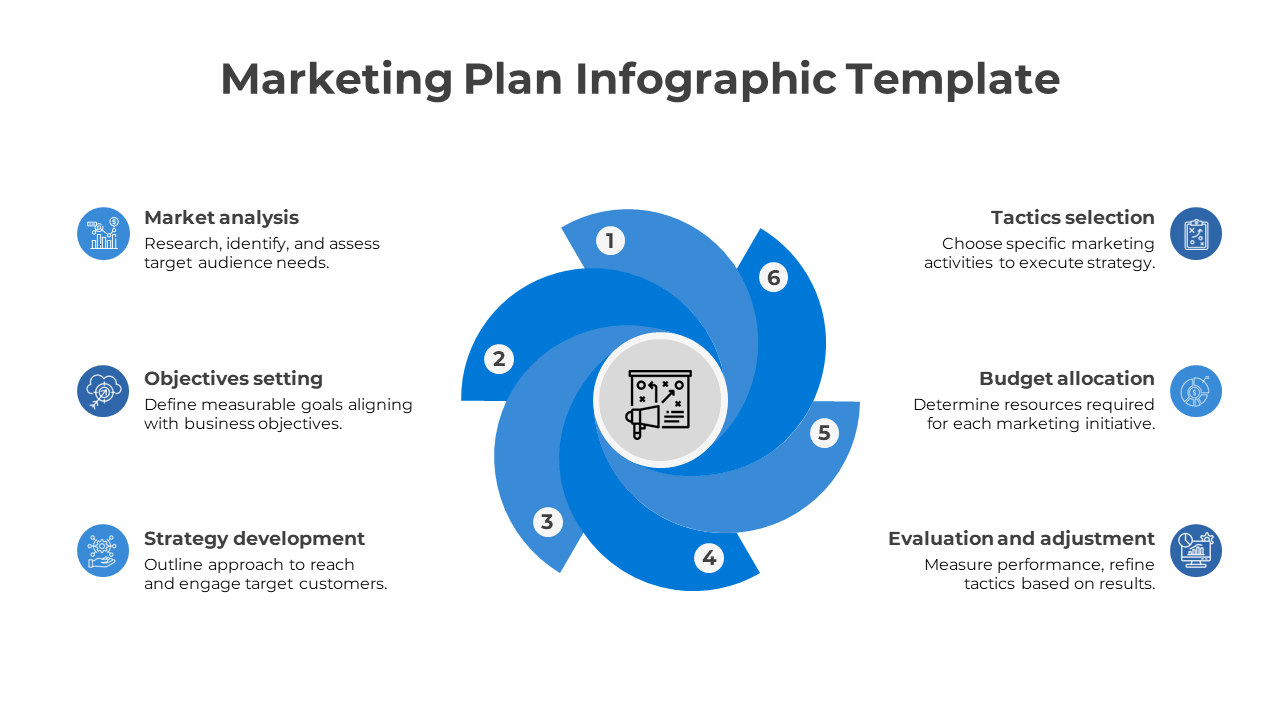 Marketing Plan Infographic Template-Blue