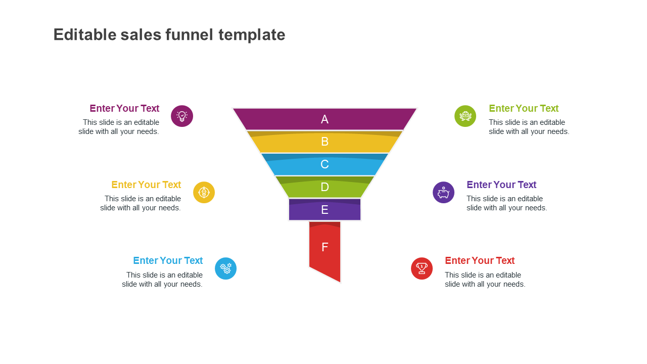Editable Sales Funnel Template Slide
