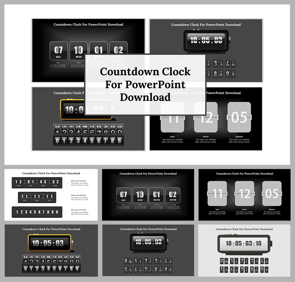 Download Free Countdown Clock For PPT and Google Slides