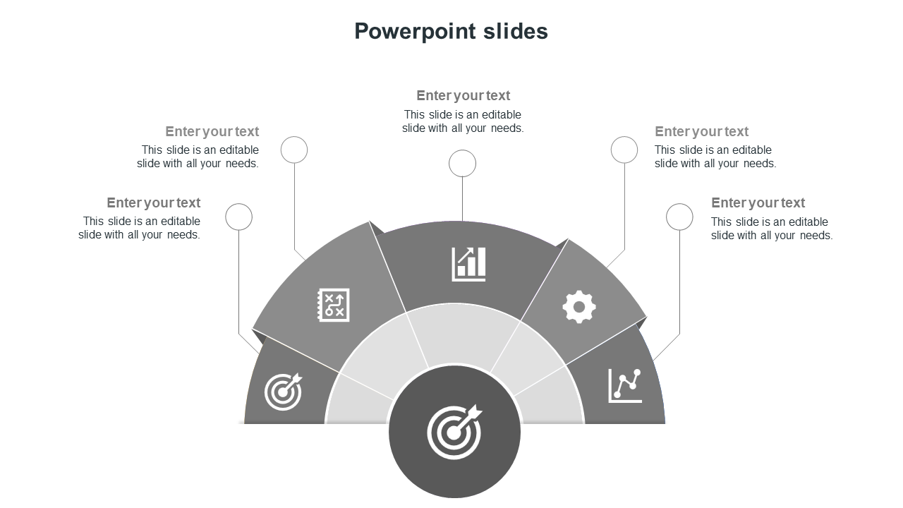 Free - Amazing PowerPoint Slides with Five Nodes Template Slides